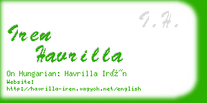 iren havrilla business card